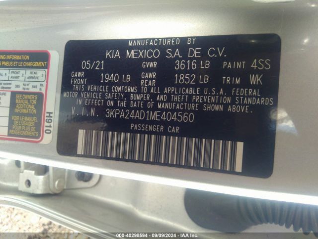 Photo 8 VIN: 3KPA24AD1ME404560 - KIA RIO 