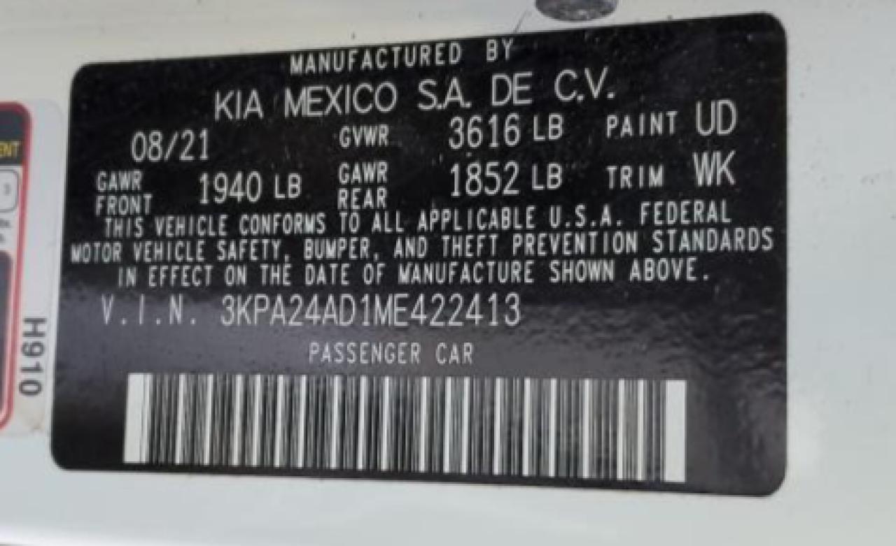 Photo 11 VIN: 3KPA24AD1ME422413 - KIA RIO 