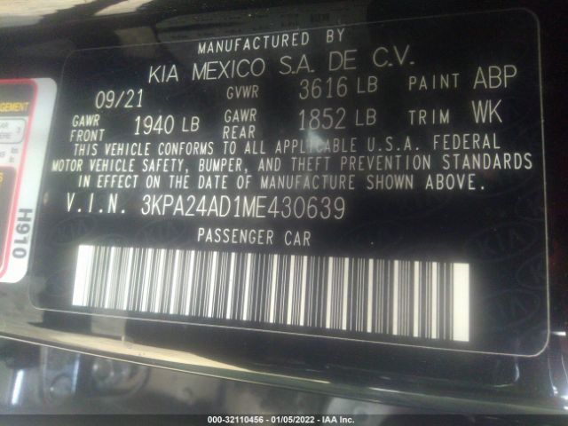 Photo 8 VIN: 3KPA24AD1ME430639 - KIA RIO 