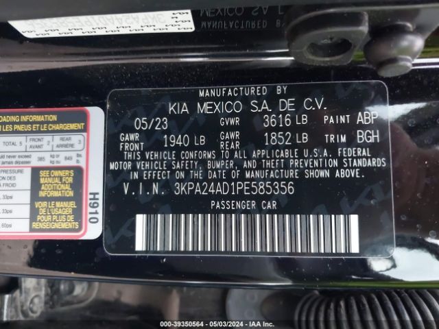 Photo 8 VIN: 3KPA24AD1PE585356 - KIA RIO 