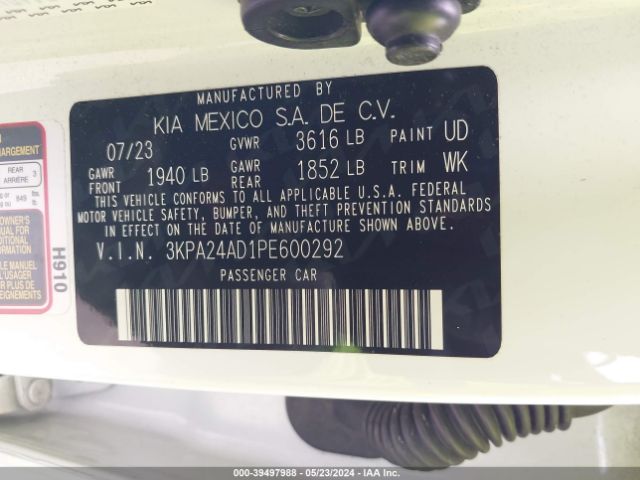 Photo 8 VIN: 3KPA24AD1PE600292 - KIA RIO 