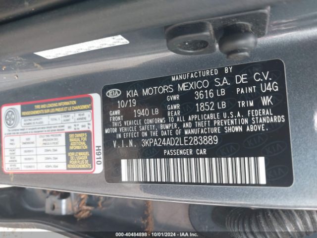 Photo 8 VIN: 3KPA24AD2LE283889 - KIA RIO 