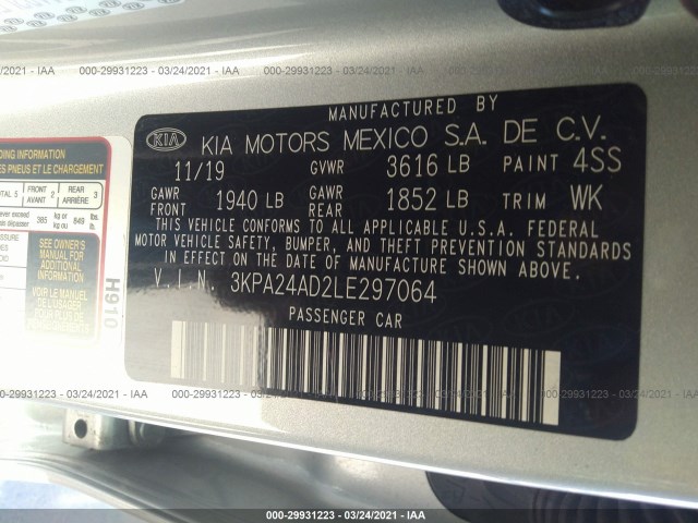 Photo 8 VIN: 3KPA24AD2LE297064 - KIA RIO 