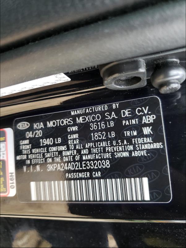 Photo 9 VIN: 3KPA24AD2LE332038 - KIA RIO LX 