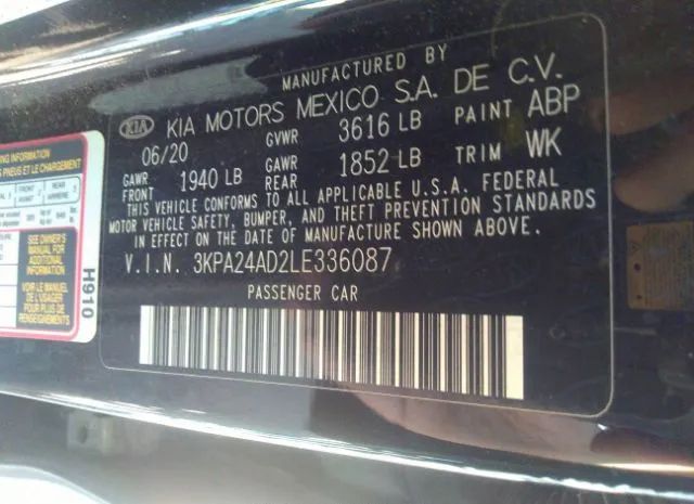 Photo 8 VIN: 3KPA24AD2LE336087 - KIA RIO 