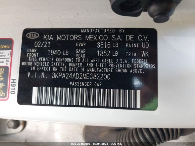 Photo 8 VIN: 3KPA24AD2ME382200 - KIA RIO 