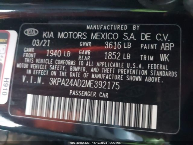 Photo 8 VIN: 3KPA24AD2ME392175 - KIA RIO 