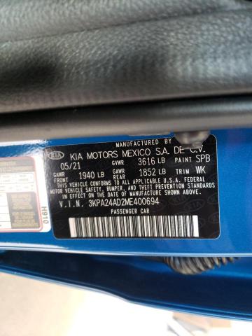 Photo 9 VIN: 3KPA24AD2ME400694 - KIA RIO LX 