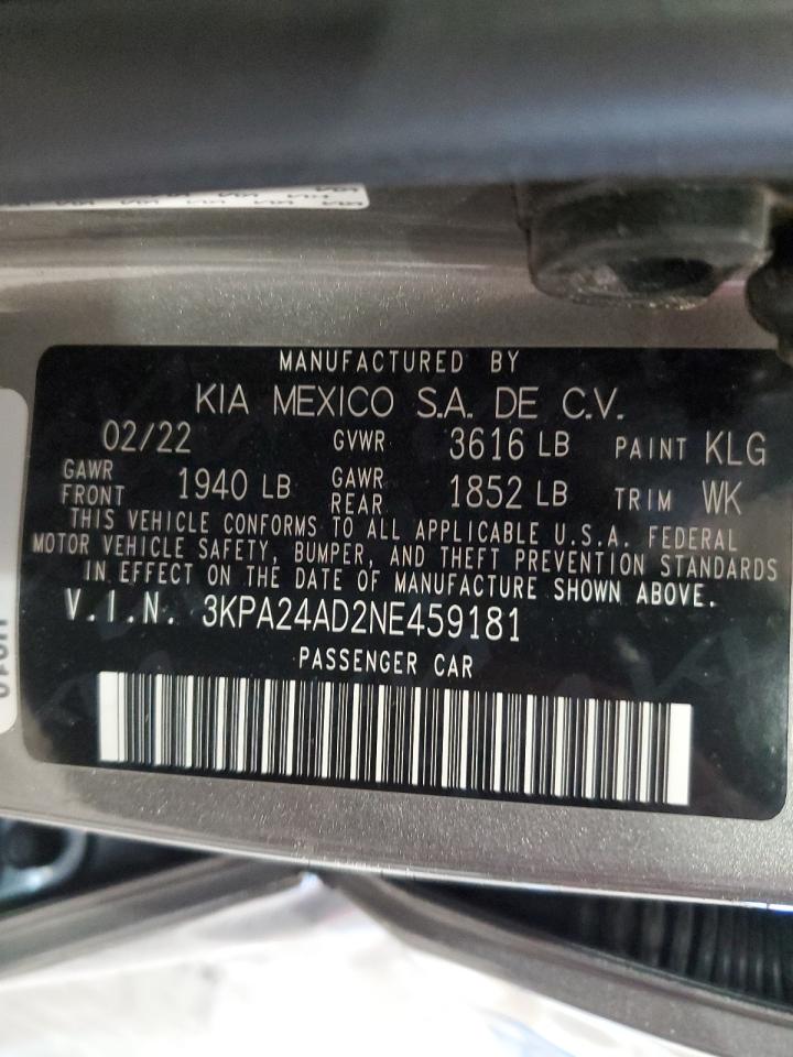 Photo 11 VIN: 3KPA24AD2NE459181 - KIA RIO 