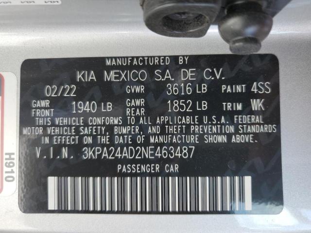 Photo 9 VIN: 3KPA24AD2NE463487 - KIA RIO LX 