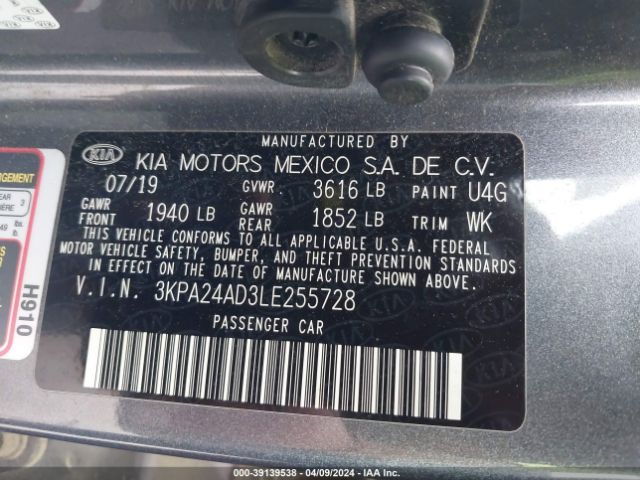 Photo 8 VIN: 3KPA24AD3LE255728 - KIA RIO 