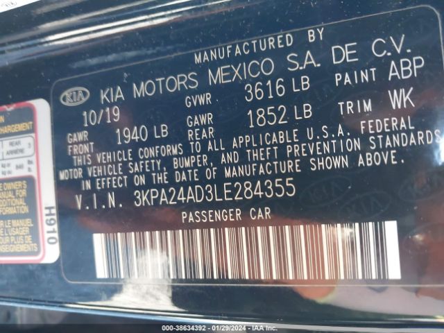 Photo 8 VIN: 3KPA24AD3LE284355 - KIA RIO 