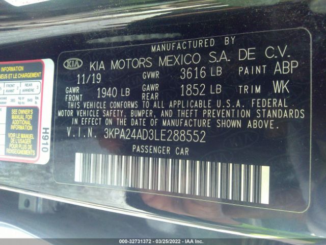 Photo 8 VIN: 3KPA24AD3LE288552 - KIA RIO 