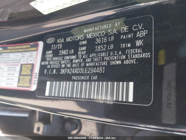 Photo 8 VIN: 3KPA24AD3LE294481 - KIA RIO 