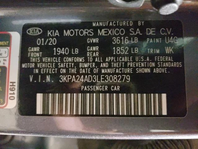 Photo 11 VIN: 3KPA24AD3LE308279 - KIA RIO LX 