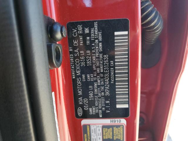 Photo 11 VIN: 3KPA24AD3LE312638 - KIA RIO LX 