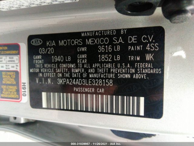 Photo 8 VIN: 3KPA24AD3LE328158 - KIA RIO 