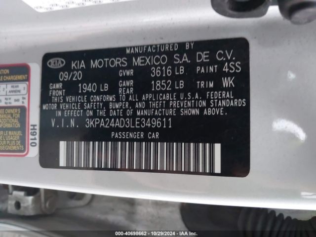 Photo 8 VIN: 3KPA24AD3LE349611 - KIA RIO 