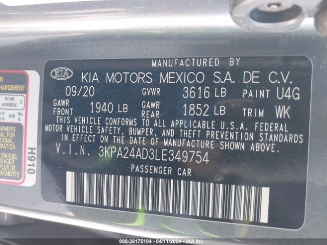 Photo 8 VIN: 3KPA24AD3LE349754 - KIA RIO 