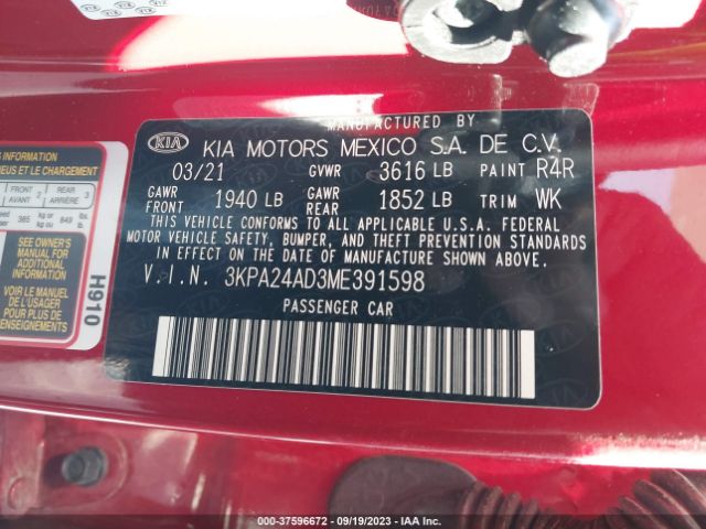 Photo 8 VIN: 3KPA24AD3ME391598 - KIA RIO 