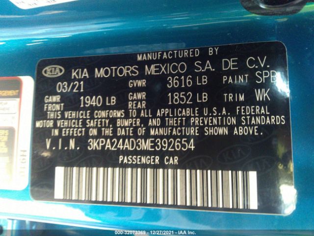 Photo 8 VIN: 3KPA24AD3ME392654 - KIA RIO 