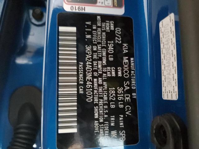 Photo 11 VIN: 3KPA24AD3NE461070 - KIA RIO 