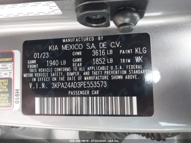 Photo 8 VIN: 3KPA24AD3PE553573 - KIA RIO 