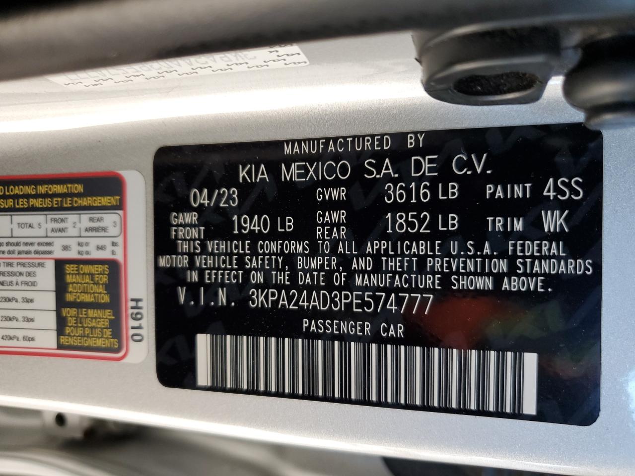 Photo 11 VIN: 3KPA24AD3PE574777 - KIA RIO 