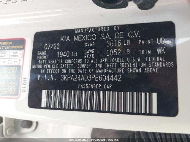 Photo 8 VIN: 3KPA24AD3PE604442 - KIA RIO 