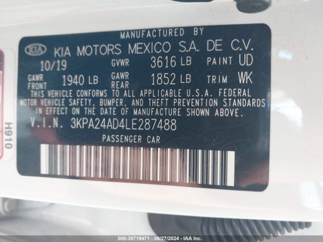 Photo 8 VIN: 3KPA24AD4LE287488 - KIA RIO 