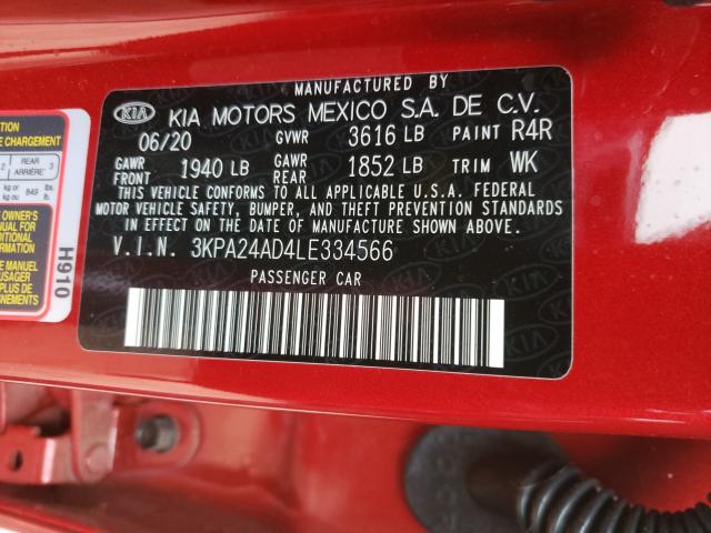 Photo 9 VIN: 3KPA24AD4LE334566 - KIA RIO LX 