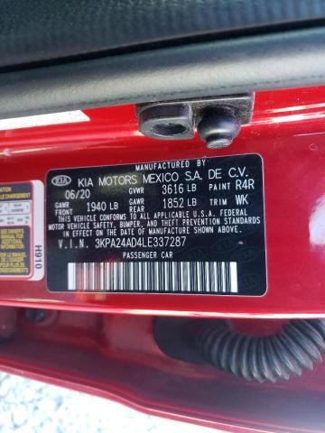 Photo 9 VIN: 3KPA24AD4LE337287 - KIA RIO LX 