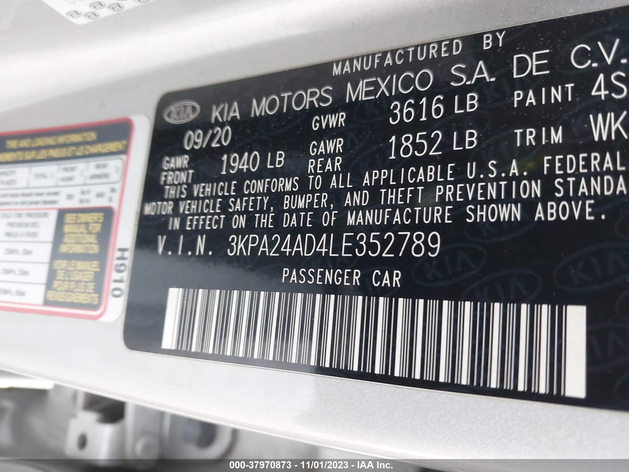 Photo 7 VIN: 3KPA24AD4LE352789 - KIA RIO 