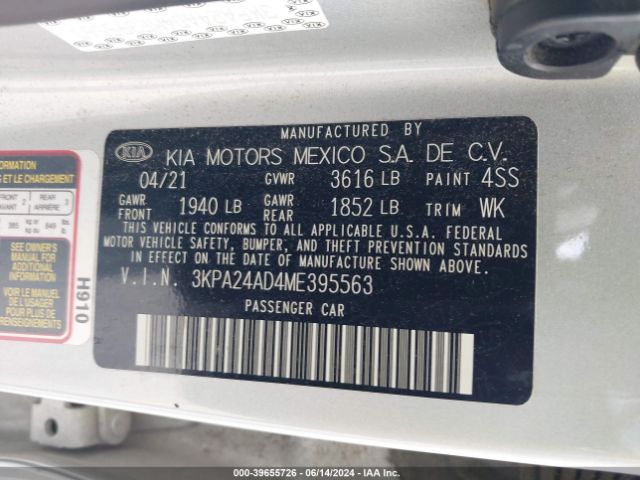 Photo 8 VIN: 3KPA24AD4ME395563 - KIA RIO 