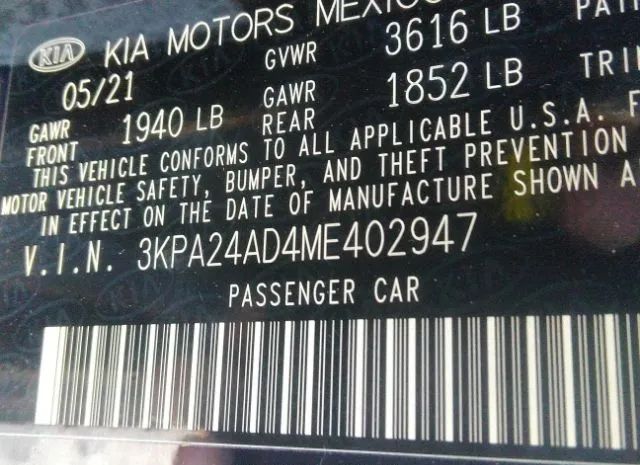 Photo 8 VIN: 3KPA24AD4ME402947 - KIA RIO 