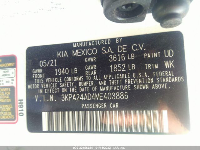 Photo 8 VIN: 3KPA24AD4ME403886 - KIA RIO 