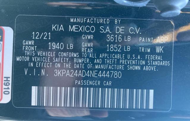 Photo 9 VIN: 3KPA24AD4NE444780 - KIA RIO LX 