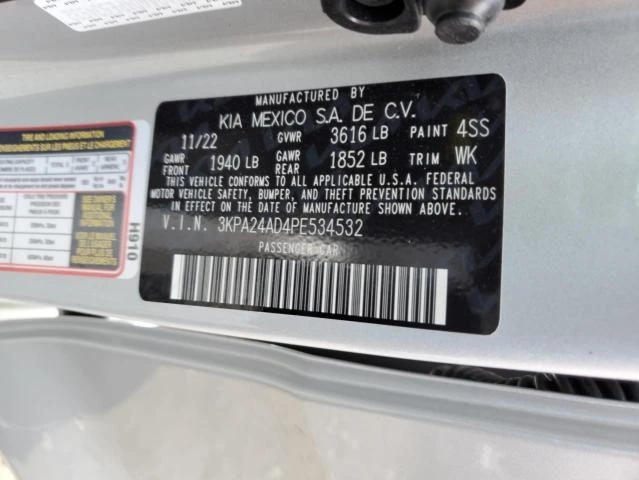 Photo 11 VIN: 3KPA24AD4PE534532 - KIA RIO LX 