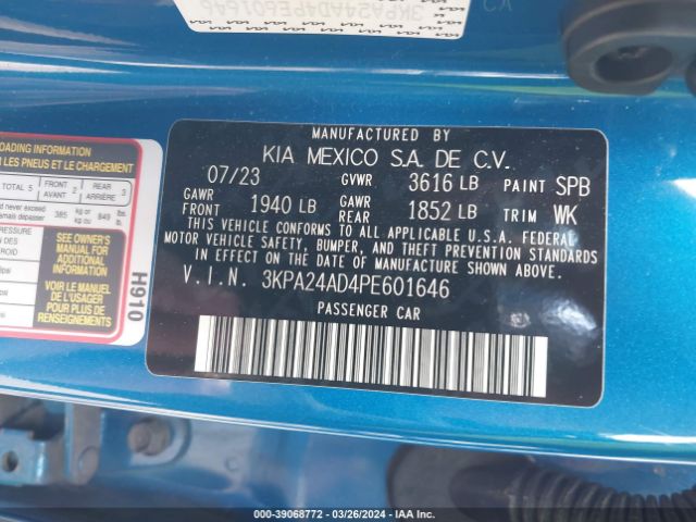 Photo 8 VIN: 3KPA24AD4PE601646 - KIA RIO 