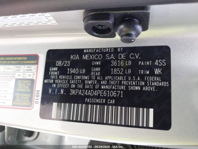 Photo 8 VIN: 3KPA24AD4PE610671 - KIA RIO 