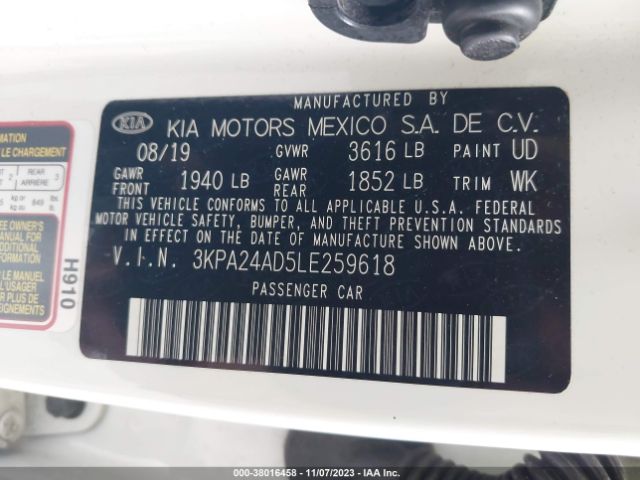 Photo 8 VIN: 3KPA24AD5LE259618 - KIA RIO 