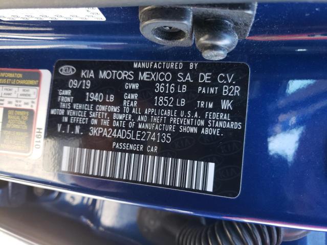 Photo 9 VIN: 3KPA24AD5LE274135 - KIA RIO LX 