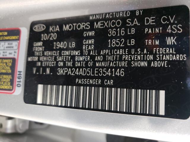 Photo 9 VIN: 3KPA24AD5LE354146 - KIA RIO LX 