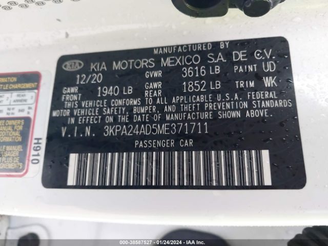 Photo 8 VIN: 3KPA24AD5ME371711 - KIA RIO 