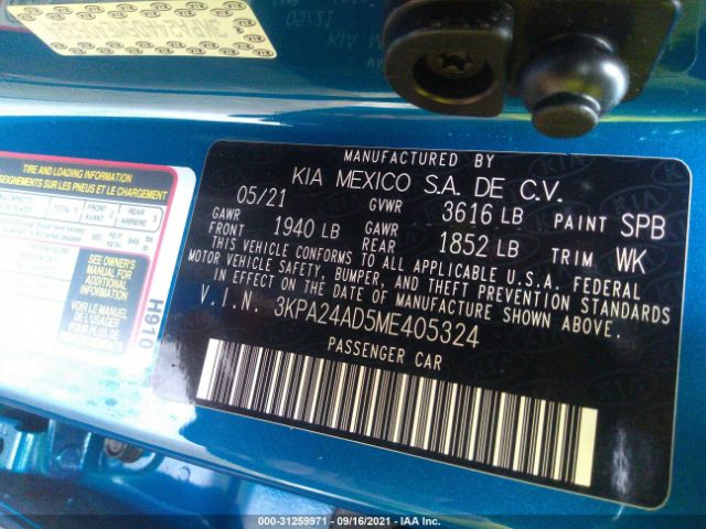 Photo 8 VIN: 3KPA24AD5ME405324 - KIA RIO 