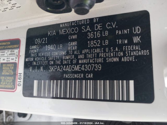 Photo 8 VIN: 3KPA24AD5ME430739 - KIA RIO 