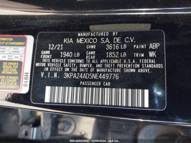 Photo 8 VIN: 3KPA24AD5NE449776 - KIA RIO 