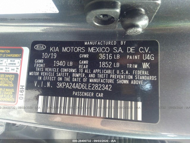 Photo 8 VIN: 3KPA24AD6LE282342 - KIA RIO 