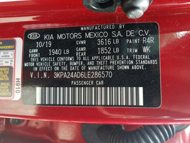 Photo 9 VIN: 3KPA24AD6LE286570 - KIA RIO LX 