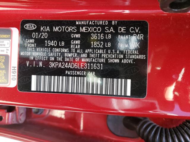 Photo 9 VIN: 3KPA24AD6LE311631 - KIA RIO LX 